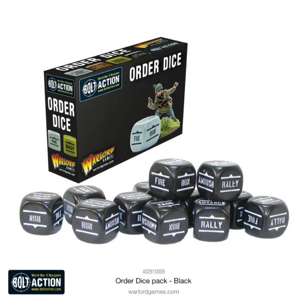 Bolt Action:  Orders Dice Pack - Black