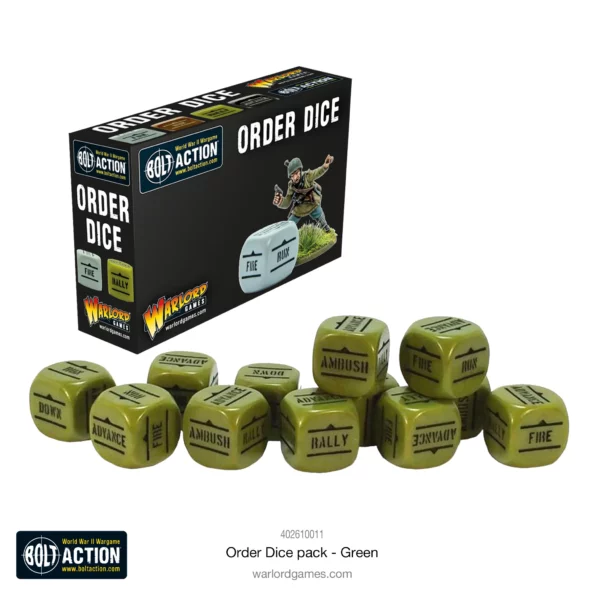 Bolt Action:  Orders Dice Pack - Green