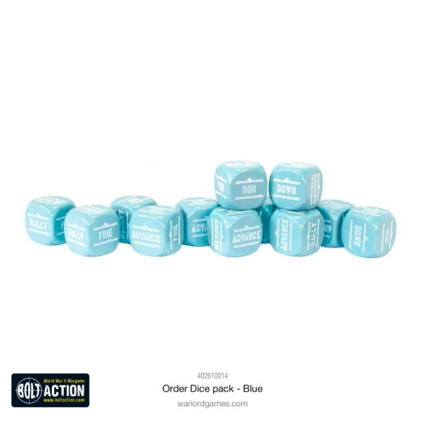 Bolt Action:  Orders Dice Pack - Blue - Imagen 2